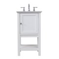 Convenience Concepts 19 in. Metropolis Single Bathroom Vanity Set - White HI2222481